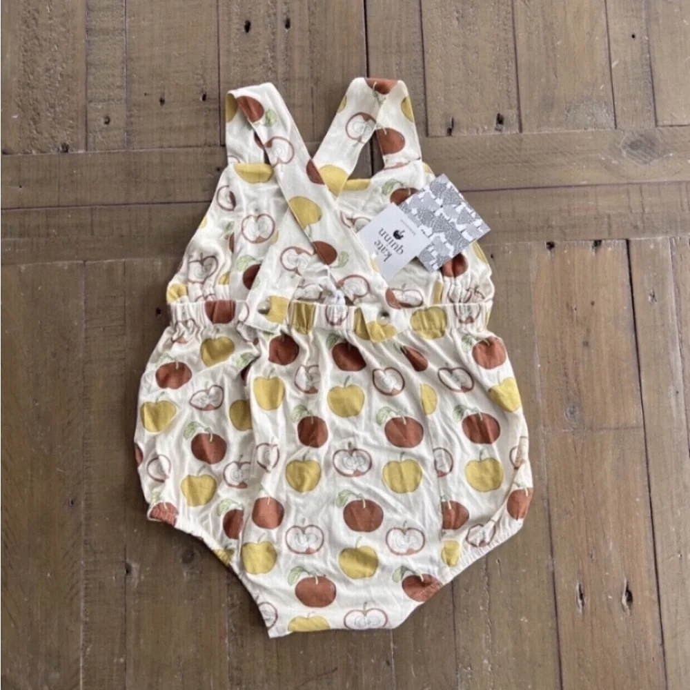 Kate Quinn golden apple bamboo romper nwt